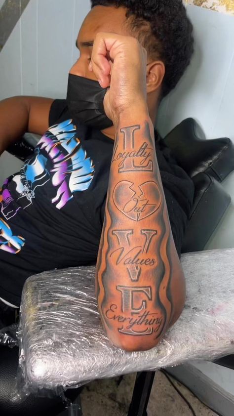 Light Skin Tattoos Men Arm, Back Side Forearm Tattoo, Men Arm Tattoo Ideas Half Sleeves, Small Black Men Tattoos, Tattoo Ideas For Men Outer Forearm, Fore Arm Tattoo Men Half Sleeves Design, Unique Arm Tattoos Men, By Any Means Tattoo, Hood Forearm Tattoo Men