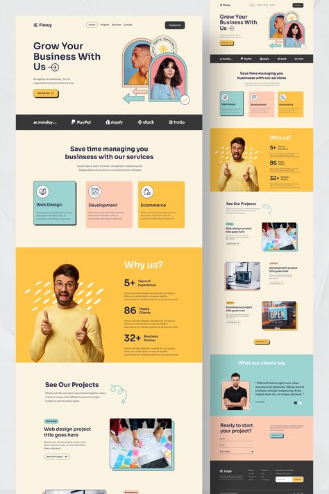 Digital Agency Landing Page || Web Design || Landing Page Inspiration Website Agency Design, Infographic Website Design, B2b Website Design Inspiration, 1 Page Website Design, Website Home Page Layout, Landing Page Ideas Design Web, Design Website Layout, Shop By Category Design, Stunning Website Design