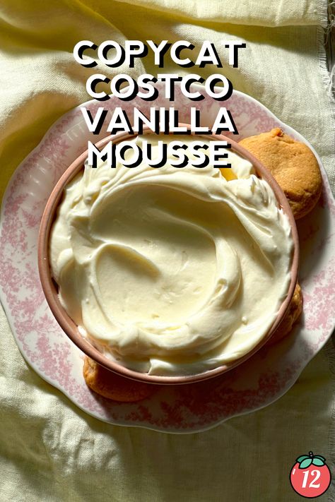 Copycat Costco Vanilla Mousse | 12 Tomatoes Vanilla Cheesecake Mousse Filling, Vanilla Mouse For Cake, Costco Tuxedo Cake Copycat Recipe, Vanilla Bean Mousse Recipe, Vanilla Mousse Recipe Easy, Costco Vanilla Mousse Filling, Costco Cheesecake Mousse Filling, Copycat Costco Vanilla Mousse 12 Tomatoes, Costco Mousse Cake Filling