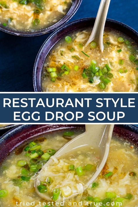 Egg Drop Soup Recipes, Egg Flour Soup, Easy Lunch Soup Recipes, Egg Drop Noodle Soup, Eggdrop Soup Recipe Easy, Drop Egg Soup, Chinese Chicken Rice Soup, Easy Eggdrop Soup Recipe, Chicken Noodle Egg Drop Soup