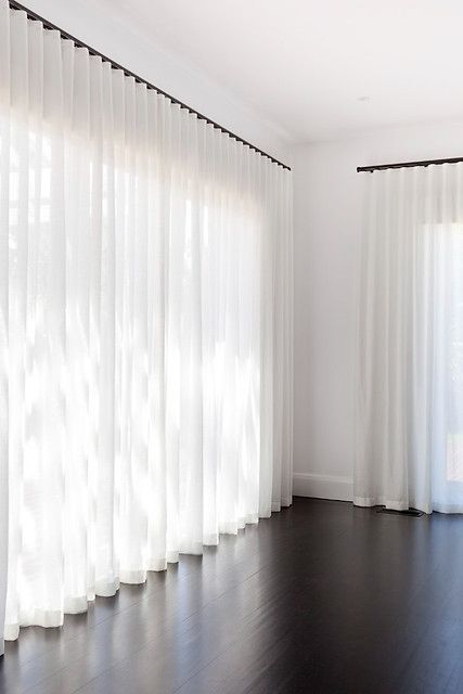 Wave Curtains, Ikea Curtains, Curtain Styles, Plain Curtains, Curtains Living, Empty Room, Home Curtains, White Curtains, Curtain Designs