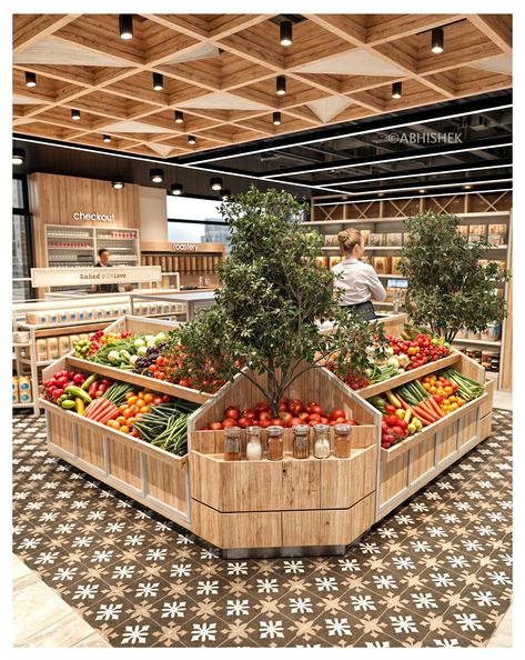 SUPERMARKET Mini Mart Layout Plan, Convience Store Design, Futuristic Supermarket, Mini Market Design, Small Market Design, Supermarket Interior Design, Mini Market Store Ideas, Wellness Center Design, Car Porch Design