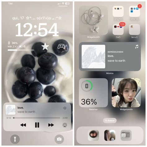 Clean Homescreen Layout, Clean Phone Layout, Home Iphone Ideas, Iphone Lockscreen And Homescreen Ideas, Clean Iphone Layout, Widget Lockscreen Ideas, Widgets Ideas Iphone, Clean Phone Organization, Layout Wallpaper Iphone