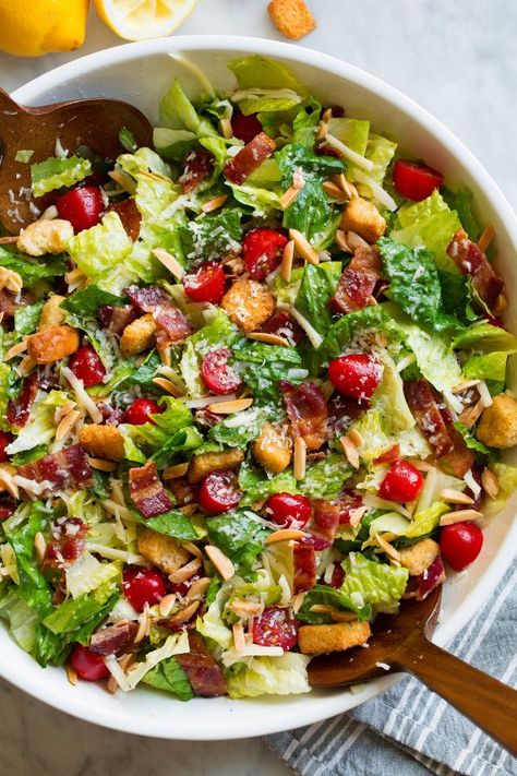 10 Outrageously Flavorful Salad Recipes That Will Keep You Full | The Unlikely Hostess Great Salad Recipes, Resep Salad, Recipe Salad, Fresh Salad Recipes, Croutons Homemade, Tossed Salad, Best Salad Recipes, Salad Recipes For Dinner, Lettuce Salad