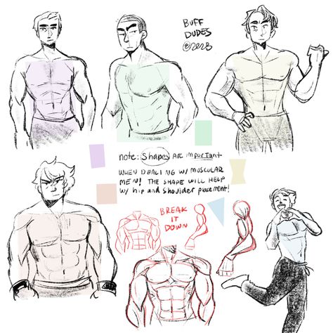 Muscular Chest Drawing, Muscled Man Drawing, Buff Guy Poses Drawing, Muscled Man Drawing Reference, Masc Anatomy Reference, How To Draw Male Muscles, Strong Men Drawing Reference, Muscular Men Drawing Tutorial, Male Poses Drawing Muscular