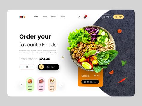 Food order Website Design 🍕 by UI Zones on Dribbble Food Website Design Inspiration, Food Delivery Website, Food Website Design, Bakery Website, Restaurant Website Design, Food Web Design, Uiux Design, Food Order, Desain Ui