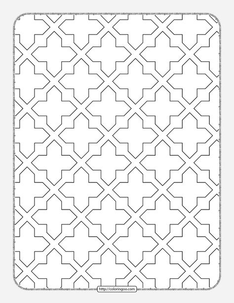 Free Printable Geometric Pattern 032 1 Geometric Pattern Stencil, Easy Geometric Patterns, Embroidery Stencils Free Printable, Tesselations Pattern Ideas, Geometric Stencil Patterns, Islamic Patterns Geometric, Tessellation Pattern, Geometric Patterns Drawing, Basic Art Techniques