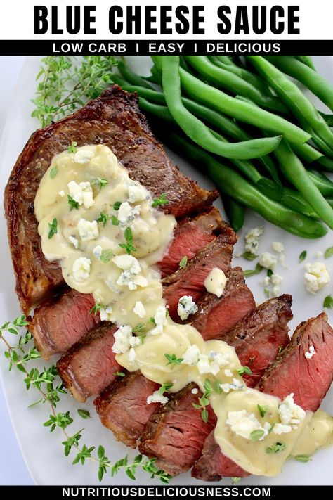 This Blue Cheese Sauce for Steak is rich, creamy, and full of robust flavor. Made in under 15 minutes, this sauce is perfect for adding a gourmet touch to your favorite steak, chicken, or pork dishes. Blue Cheese Sauce For Steak, Cheese Steak Sauce, Blue Cheese Steak Sauce, Cheese Sauce For Steak, Blue Cheese Steak, Sauce For Steak, Keto Beginner, Cheese Salad Dressing, Steak With Blue Cheese