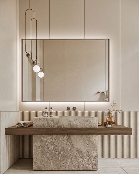 Modern Italian Bathroom Design, Modern Bath Design Ideas, Modern Wash Basin Design, Toilets Interior Design, Bedrosians Bathroom, Spa Bsthroom, Organic Architecture Bathroom, Aman Hotel Bathroom, Japandi Wash Basin