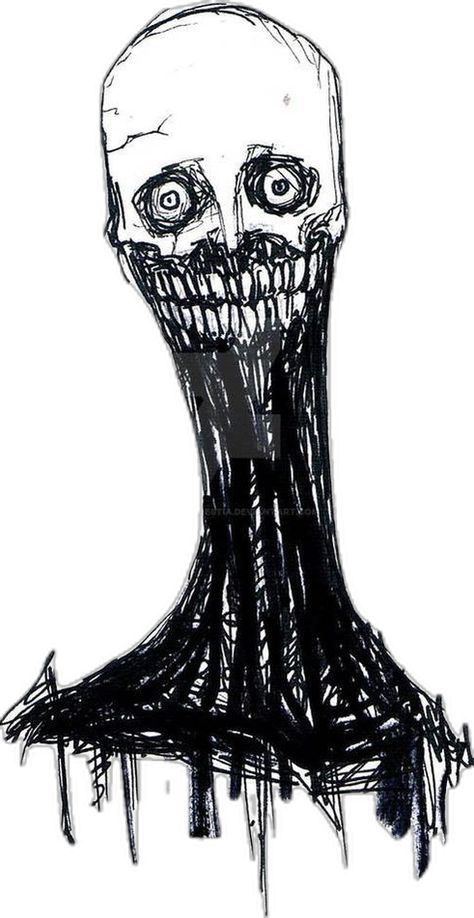 Scary Expression Reference, Monsters Design Horror, Body Horror Inspiration, Creepy Monster Sketch, Monster Tutorial Drawing, Horror Faces Drawing, Scary Line Art, Halloween Horror Drawings, Scary Skeleton Drawing