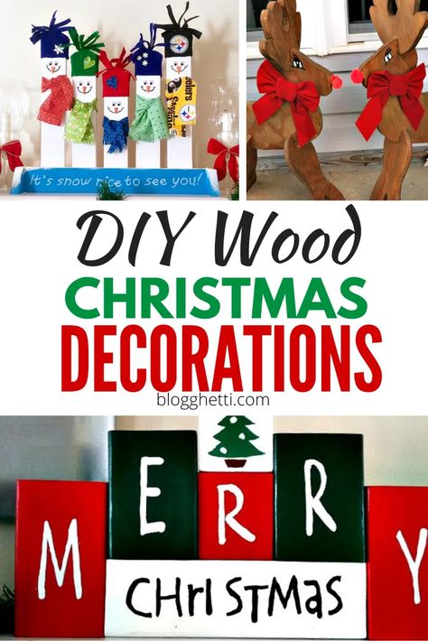 Wooden Holiday Crafts Diy Projects, Christmas Crafts With Scrap Wood, Wood Christmas Candles, Scrap Wood Projects Diy Christmas Gifts, Easy Diy Wood Christmas Gifts, Christmas Scrap Wood Crafts, Wooden Christmas Candles, Scrap Wood Projects Christmas, Wooden Diy Christmas Decor