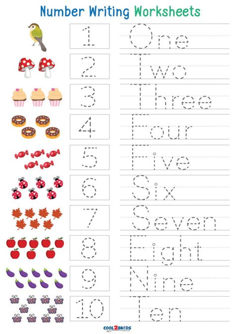 Free Printable Number Tracing Worksheets Letter And Number Tracing Worksheets, Trace The Words Worksheets, Prek Classroom Worksheet, Number Trace Worksheet, Kindergarten Learning Worksheets, Number Tracing Activities, Trace The Numbers Worksheet, Word Numbers Free Printable, Prek Printables Worksheets