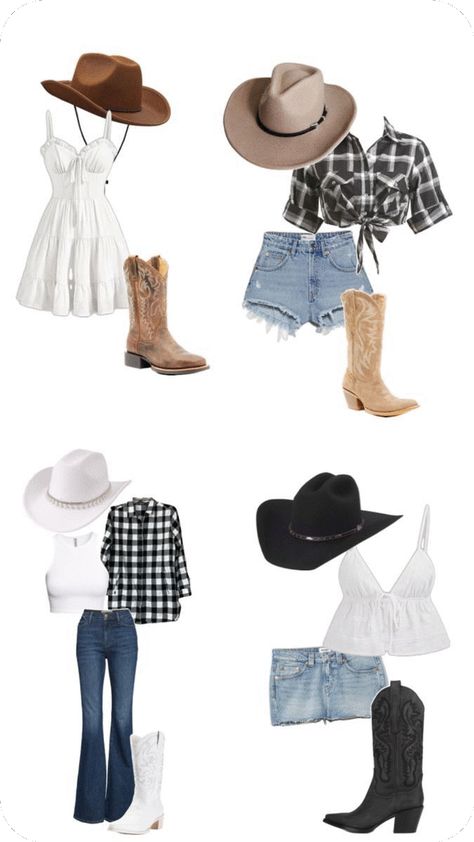 Rodeo Outfits For Women, Mode Country, Cowgirl Halloween Costume, Country Concert Outfit Ideas, Country Outfits Women, Most Pinned, Country Concert Outfits, Outfit Hacks, Cute Cowgirl Outfits