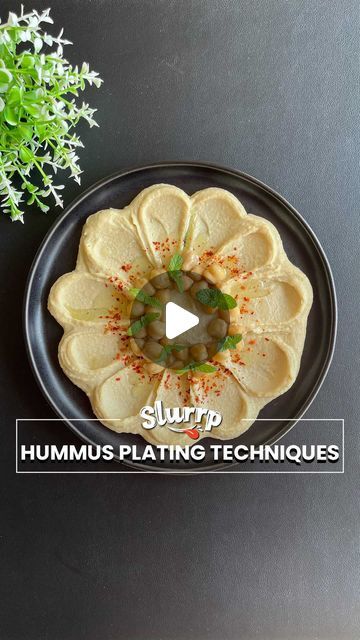 Slurrp App on Instagram: "PLATING TRICKS: HUMMUS
#partyideas

Try these fun #Hummus Plating techniques to impress your guests at your next party or get togethers! You can serve it with crackers, pita bread, pita chips or just have it with any chips of your choice. Presented by #slurrpcommunity member @homechefalison

Follow @slurrpapp for more exciting #plating tricks & hacks!
.
.
.
.
.
.
.
.
.
.
.
.
.
.
.
.
.
.
.
.
.
.
.
.
.
.
.
.
.
.
.
.
.
.
.
.
.
.
.
.
.
#cookwithslurrp #platingskills #platinggoals #platingfood #platingideas #foodblogger #partyplanning #partyfood #indianfoodbloggers #foodlover #hummusrecipe #hummus #HummusLover #platingtechniques #platingtips #cookingtips #homechef #partysnacks #chipsanddip #dinnerparty #foodpresentation" Hummus Pita Platter, Hummus Presentation Ideas, Hummus Serving Ideas, Salad Plating Ideas Food Art, Hummus Plating Ideas, Hummus Decoration, Hummus Plating, Degustation Menu Ideas, Hummus Platter Presentation