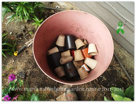 Fill with empty cans, inverted pots, six pack containers, starter pots. Oversized Planters, Diy Flower Pot, Large Garden Pots, Big Planters, Large Outdoor Planters, Large Plant Pots, Planting Pot, Small Flower Pots, Large Flower Pots