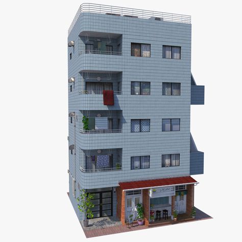 Japanese Apartment Exterior, Japanese Apartment Building, Apartment Building Exterior, Japan Apartment, Zicxa Photos, Minecraft Town, Minecraft City Buildings, Japanese Apartment, Japanese Buildings