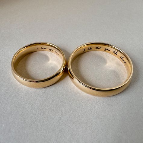 Plain gold wedding bands