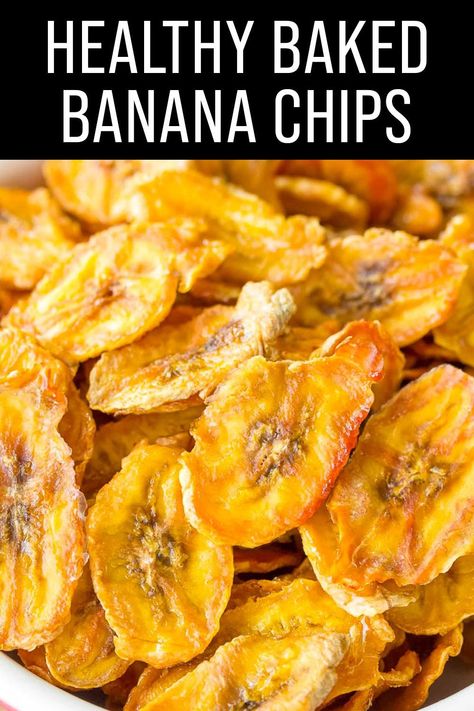 Looking for more nutritious options to make for your family or friends? Today we add Healthy Baked Banana Chips to our repertoire of healthy baked snack recipes. Baked Banana Chips, Healthy Baked Snacks, Banana Chips Recipe, Banana Desserts, Dried Banana Chips, A Spicy Perspective, Zucchini Chips, Dried Bananas, Healthy Baked