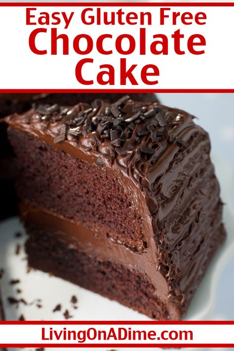 Try this easy gluten-free chocolate cake! It's so delicious, no one even realizes this gf cake recipe is gluten-free and dairy-free! Gf Chocolate Cake, Chocolate Cake Gluten Free, Gf Cake Recipe, Gluten Free Chocolate Cake Recipe, Gf Cake, Gf Treats, Gluten Free Chocolate Cake, Homemade Chocolate Cake, Swiss Chocolate