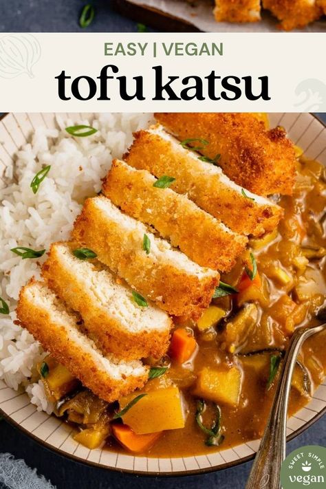 Japanese Katsu, Vegan Japanese Food, Japanese Tofu, Tofu Katsu, Katsu Recipes, Vegan Japanese, Pudding Chia, Katsu Curry, Mapo Tofu