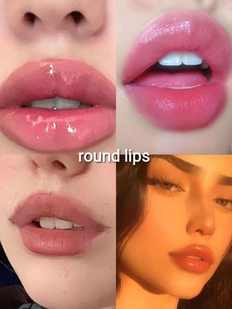 Types Of Lips Shape, Round Lips, Tips For Glowing Skin, Lips Inspiration, Lip Types, Botox Lips, Makeup Artist Tips, Ethereal Makeup, Beauty Tips For Glowing Skin