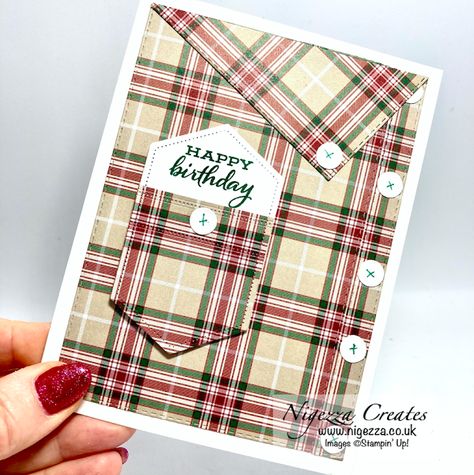 Masculine Cards Handmade, Shirt Card, Tonic Cards, Male Shirt, Men Cards, Mens Birthday, Mens Cards, Cards Homemade, Guy Cards