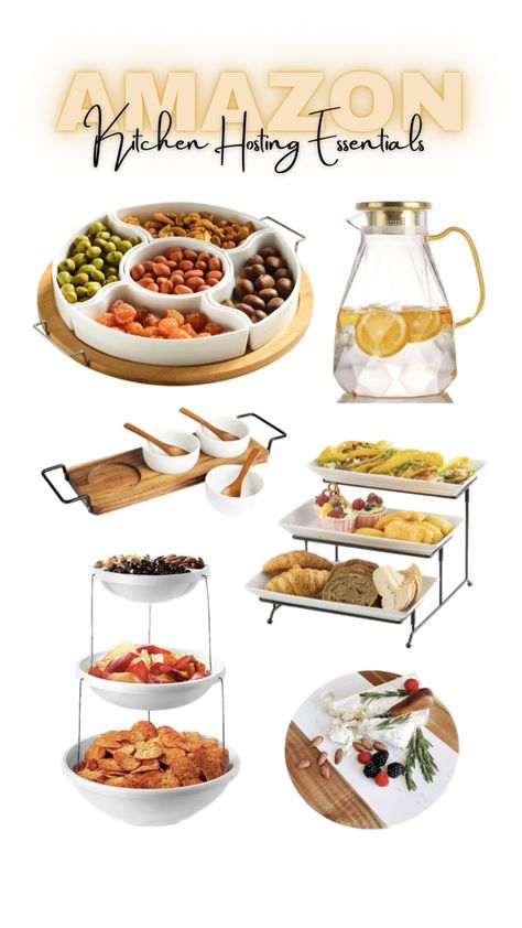 Hosting Serving Dishes, Serving Snacks Ideas, Party Hosting Essentials, Hosting Serveware, Serving Plates Ideas, Hosting Etiquette, Hosting Must Haves, Plates Amazon, Hosting Breakfast