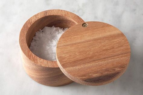 10 Salt Cellars You Didn’t Know You Needed Pottery Salt Cellar, Salt Cellar With Lid, Wooden Salt Shaker, Wooden Salt Cellar, Wood Salt Cellar, Handmade Ceramic Salt Cellar, Butcher Block Oil, Salt Pig, Pinch Bowls