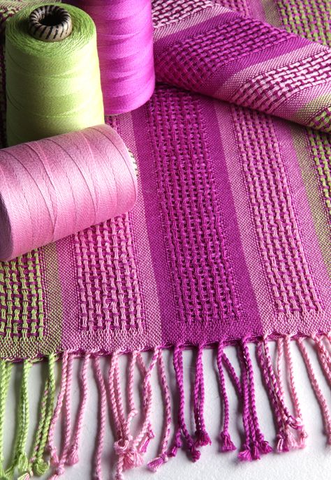 Orchid Colorway Weaving Patterns Loom, Rigid Heddle Weaving Patterns, Weaving Patterns Design, Weaving Scarfs, Yarn Weights, Weaving Loom Diy, Modern Colours, Weaving Loom Projects, Lace Weave