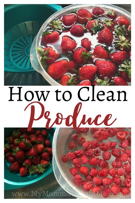 Using this simple vinegar and water solution Cleaning Berries With Vinegar, Strawberry Vinegar Rinse, Fruit Soak Vinegar, Soaking Fruit In Vinegar, Washing Fruit With Vinegar Baking Soda, Vinegar And Baking Soda Fruit Wash, Fruit Cleaning With Vinegar, Vinegar Soak For Fruit, Clean Fruit With Vinegar And Baking Soda