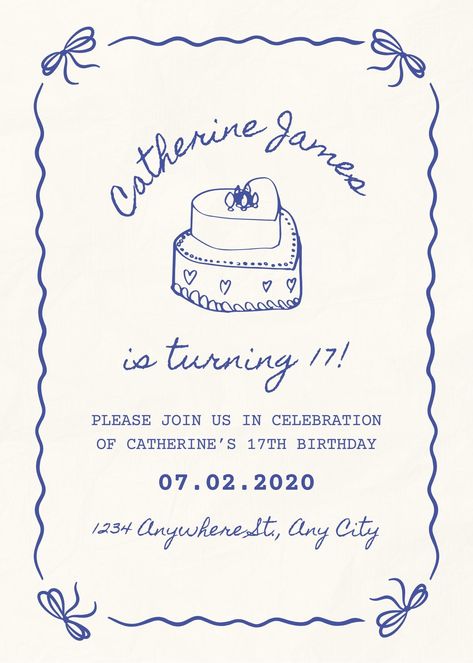 Super Cute Super Trendy Coquette Birthday Invitation! Easy to download and edit to your liking! Send out invitations in minutes! Fancy Sweet 16 Invitations, Bday Invite Ideas, Cute Grad Invitations, Sweet 16 Birthday Invitation Template, Bday Party Invitations Aesthetic, Rsvp Birthday Invitation, Cute Bday Invitations, Invitation 15 Birthday, Bookstore Birthday Party