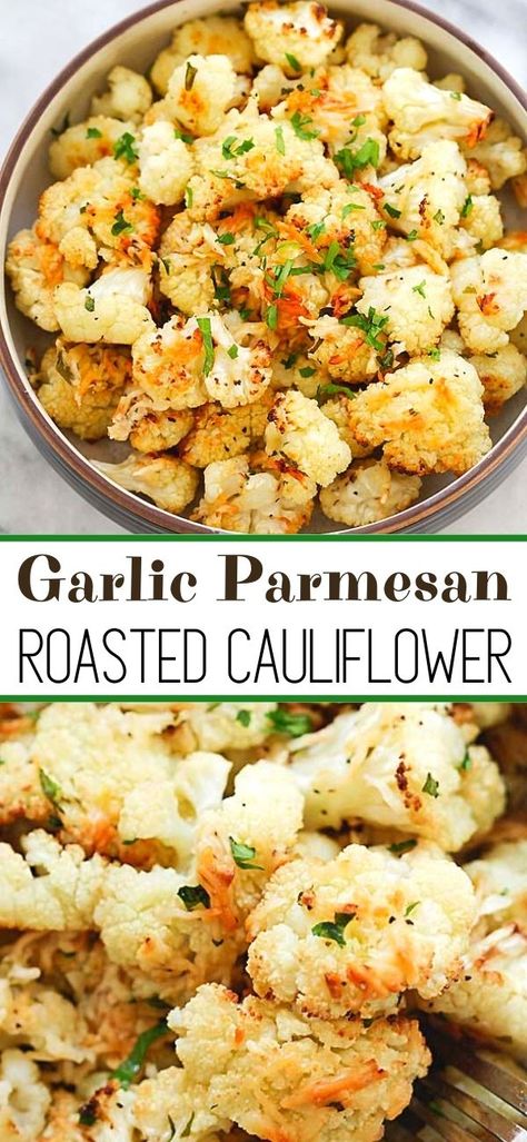 Garlic Cauliflower Recipes, The Best Roasted Cauliflower, Califlower Recipes Parmesan, Garlic Parmesan Grilled Cheese, Delicious Cauliflower Recipes, Roasted Cauliflower Dinner, Califlower Recipes Sides, Roasted Cauliflower Florets Recipes, Cauliflower Sides Recipes