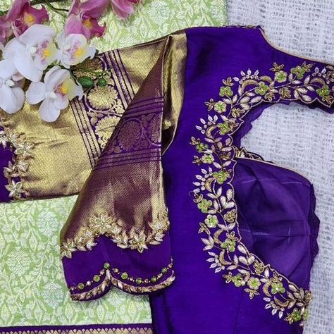 Dm@9640490158 Designer maggam work blouse Fabric: Halfpattu/Rawsilk Dispatch: 3days Price : 2500unstiched . 3050stitched Colours and sizes can be customised accordingly Maggam Work Blouse Designs Latest For Pattu Sarees, Blue Work Blouse, Latest Maggam Work Blouses, Maggam Designs, Blouse Works, Aari Design, Latest Bridal Blouse Designs, Cutwork Blouse, Maggam Work Blouse