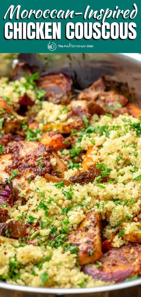 Essen, Couscous, Moroccan Recipes, Keto Couscous Recipes, Couscous Dinner, Grub Hub, Chicken Couscous, Mediterranean Couscous, Couscous How To Cook