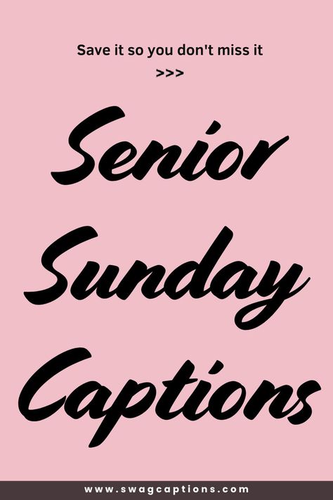 Celebrate the big moments with our "Senior Sunday Captions For Instagram"! Whether you're sharing your senior year memories or just enjoying a relaxing Sunday, these captions are perfect for adding that special touch to your posts. From reflective quotes to fun and lighthearted lines, you'll find the perfect words to capture your moments. Sunday Captions For Instagram, Senior Sunday Captions, Senior Year Memories, Sunday Captions, Reflective Quotes, Life Captions, Senior Sunday, Relaxing Sunday, Quotes For Instagram