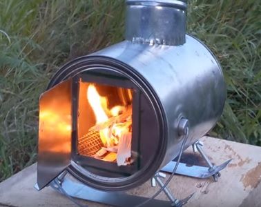 Diy Tent Heater Camping, Homemade Heater, Diy Stove, Tent Heater, Camping Wood Stove, Diy Gifts Videos, Diy Heater, Diy Wood Stove, Wood Burners