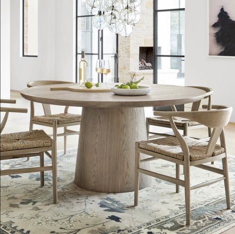 60 Round Dining Table, Circle Dining Table, Luxury Dining Tables, Round Dining Room Table, Round Kitchen Table, Round Dining Room, Dining Armchair, Grey Stain, Luxury Dining