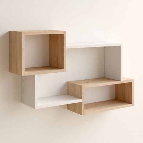 Office Shelf Ideas Wall Shelves, Unique Shelves Ideas, Wall Shelf Decor Ideas Living Room, Room Self Design, Interior Shelf Design, Bedroom Self Design, Ideas For House Decoration, Cool Shelves Ideas, Wooden Wall Shelf Ideas