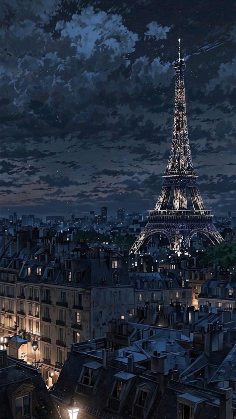 Cut Wallpaper Iphone, Midnight In Paris Wallpaper, Pretty Cityscapes, Aesthetic Wallpaper Paris, الفن الرقمي, Photography Night, Music Nature, Paris Wallpaper, Pretty Landscapes