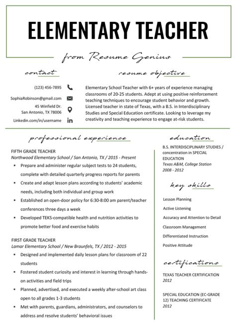 Elementary Teacher Resume Samples & Writing Guide | Resume Genius Teaching Resume Examples, Teacher Resume Template Free, Job Affirmations, Preschool Teacher Resume, Elementary Teacher Resume, Teacher Resumes, Teacher Cv, Teacher Portfolio, Teacher Resume Examples