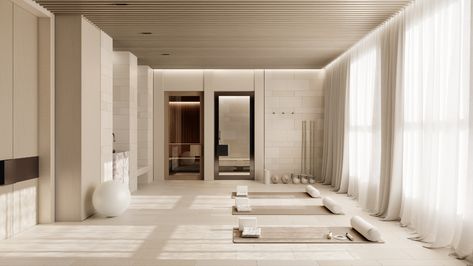 One Five Six by Conrad Architects - The Commercial Project Feature - The Local Project Holistic Gym Design, Steam Room Spa, Japandi Gym, Wellness Room Design, Home Wellness Room, Wellness Center Design Interiors, Wellness Room At Home, Gym With Sauna, Home Gym Interior