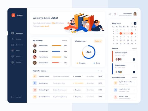 Website Dashboard UI Examples Inspiration 53 | TMDesign Backstage Design, Ux Examples, Dashboard Examples, Student Dashboard, Web Dashboard, Ui Design Dashboard, Digital Dashboard, Data Dashboard, Power Bi