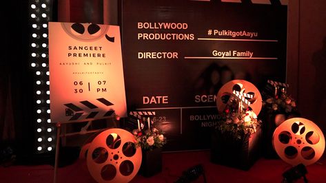 Bollywood theme sangeet welcome sigange ides Bollywood Theme Sangeet Decor, Bollywood Backdrop, Bollywood Theme Sangeet, Bollywood Theme Decor Ideas, Bollywood Theme Decor, Retro Bollywood Theme, Sangeet Ideas, Bollywood Decor, Bollywood Night