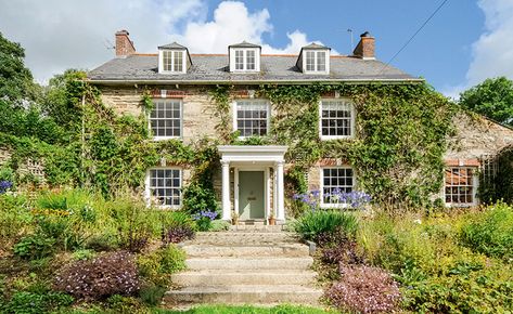 Idyllic country houses in Cornwall - Country Life Cornwall House, Victorian Country House, Country House Exterior, Country Home Exterior, Cotswolds Cottage, Dream Cottage, Countryside House, Country Houses, Georgian Homes