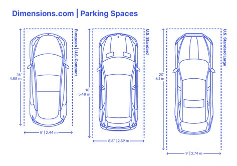 A Parking Space is a paved or unpaved space for parking in a busy street, parking lot, or parking garage. Vehicles in a parking space can either be in parallel parking, angled parking, or perpendicular parking. They are marked so that each vehicle fits into the designed marked area. Parking space can either be free or paid for. Downloads online #layouts #parking Car Park Design, Parking Plan, Parking Lot Architecture, Parking Building, Parallel Parking, Mechanical Projects, Architecture Set, Landscape Design Drawings, Hillside House