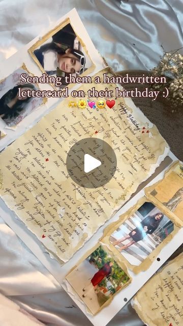 Hand Written Letter Aesthetic, Birthday Gift Letter Ideas, Greeting Card Front Page Ideas, Paintings For Birthday Gift, Birthday Gift Ideas For Best Friend Diy, Painting Gifts For Friends, Birthday Letter Ideas For Best Friend, Letter To Best Friend On Birthday, Birthday Letters Aesthetic