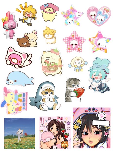 Jumino Core Sticker, Cute Core Stickers, Korean Stickers Png, Sticker Sheets Anime, Drawing Stickers Art, Sticker Sheets Free Printable, Cutecore Stickers, Printable Stickers Kawaii, Sticker Cutouts