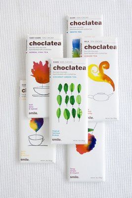 Each Choclatea bar is a layered experiment containing high quality Belgian chocolate and finely crushed organic tea Watercolor Packaging, Chocolate Packaging Design, Graphisches Design, Chocolate Design, Chocolate Brands, Graphic Design Packaging, Chocolate Packaging, Tea Packaging, Food Packaging Design