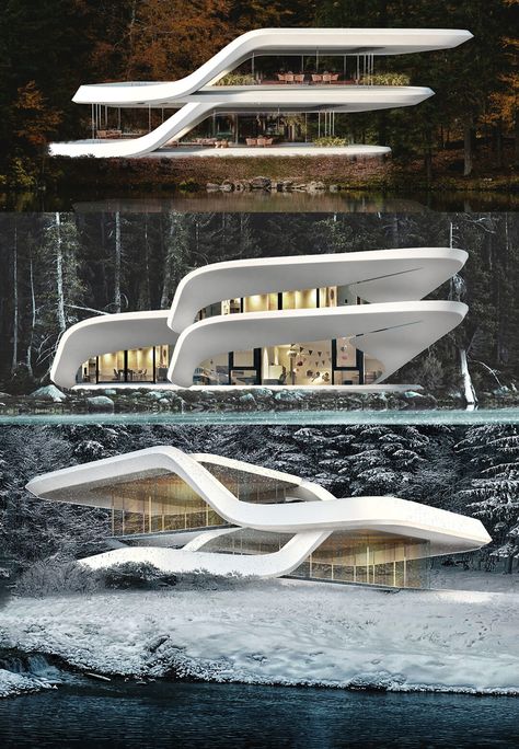 Fluid Architecture Concept, Neofuturism Architecture, Concept House Design, Futuristic House Design, House Design Concept, Fluid Architecture, Studio Architecture Design, Computational Design, Roles And Responsibilities