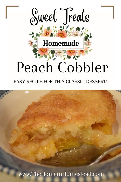 Homemade Peach Cobbler Peach Cobbler Recipe Easy, Homemade Peach Cobbler Recipe, Homemade Peach Cobbler, Cobbler Recipes Easy, Brunch Dessert, Easy Peach Cobbler Recipe, Dessert From Scratch, Peach Cobbler Easy, Peach Cobbler Recipe